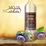 Etiketa na flase palenka vino 047m