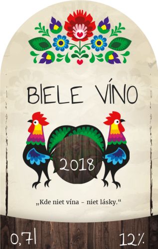 Slovenská tradičná etiketa vzory na víno pálenku na flašu 048m