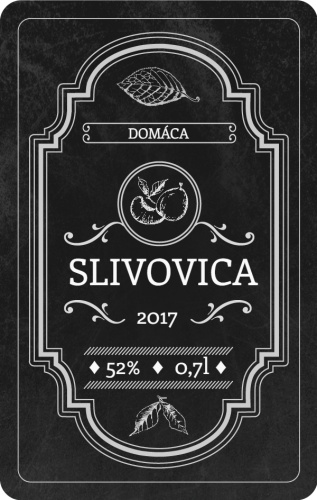 Samolepiaca etiketa domáca palenka slivovica 031M